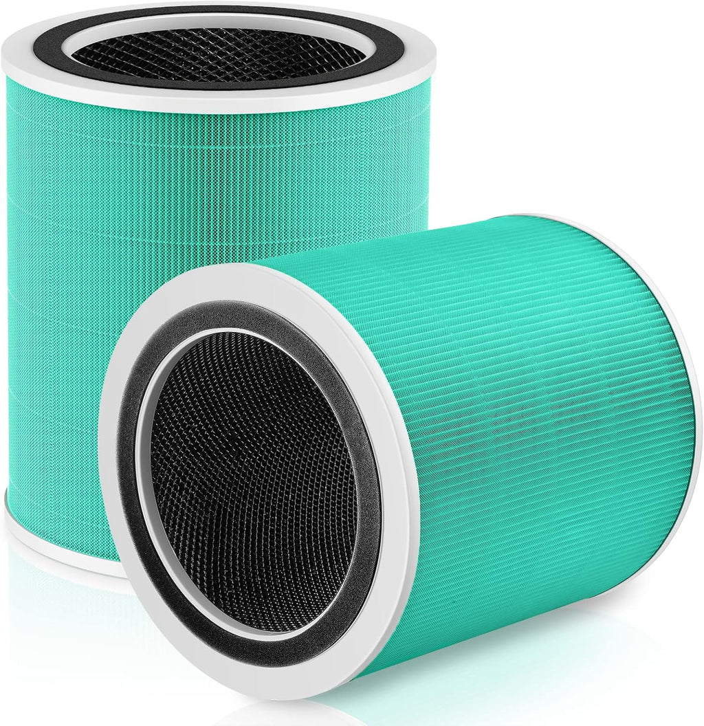 Core 400S Toxin Absorber Replacement Filter for LEVOIT Core 400S Smart WiFi Air Purifie-r, 3-in-1 HEPA Activated Carbon Filter, Core400S-RF-TX (LRF-C401-GUS), Green, 2 Pack