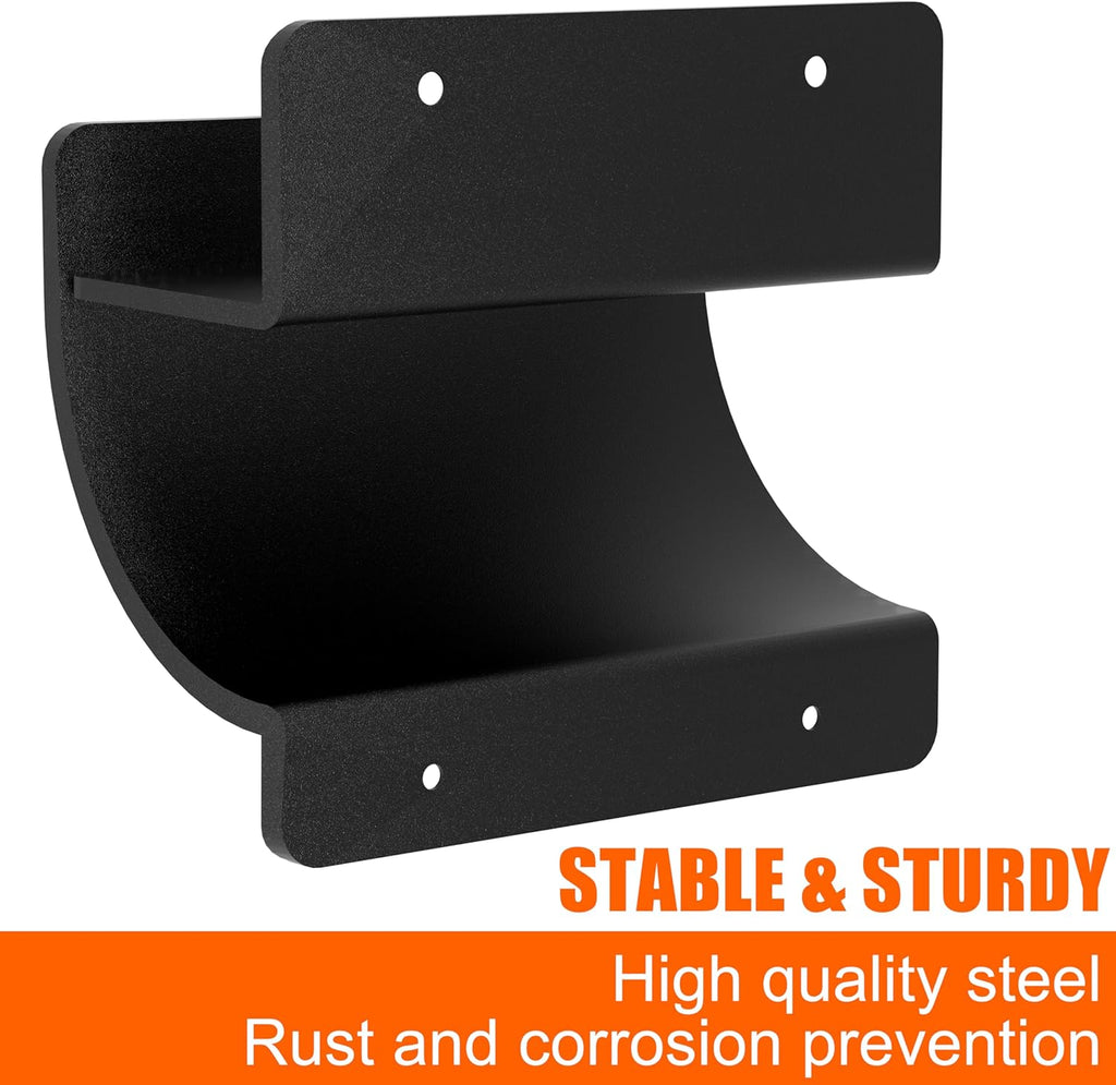 Ladder Hooks, 1 Pack Ladder Hangers for Garage Wall Wheelbarrow Hanger for Home Storage, Black
