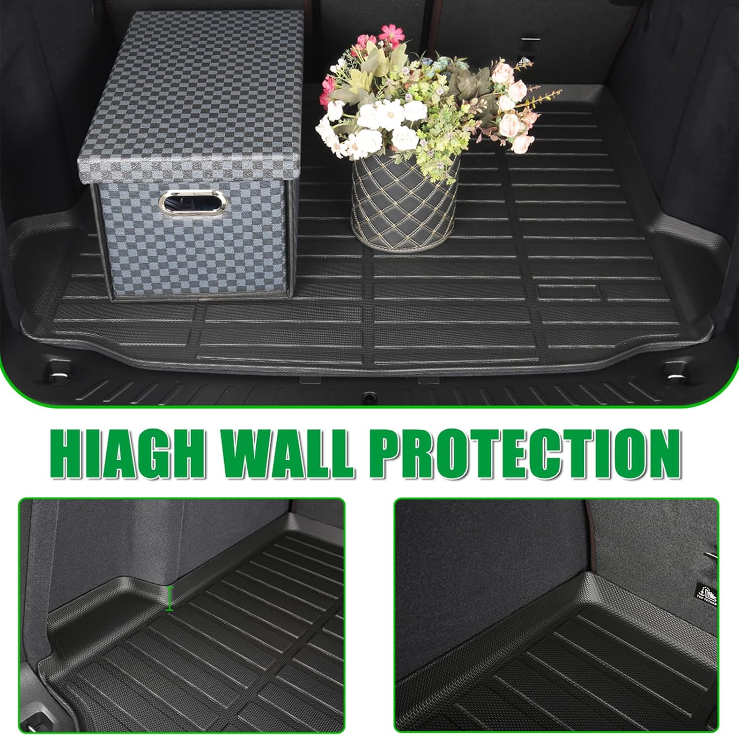 for Mitsubishi Outlander Floor Mats 2025 2024 2023 2022(Not for PHEV or Sport Models),Car Mats for Mitsubishi Outlander All Weather Floor Mats Cargo Liner Accessories Backrest Anti-Slip Mat 2022-2025