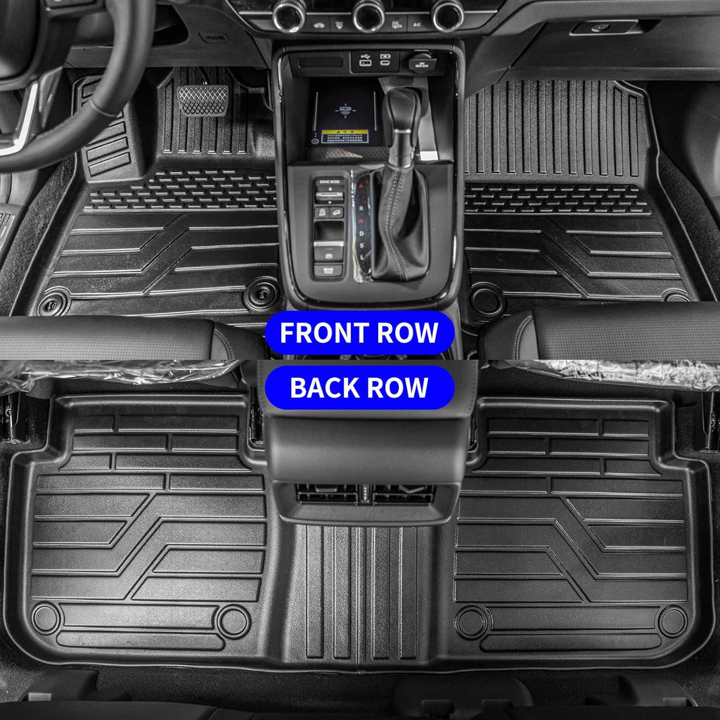 Rongtaod Floor Mats Compatible with 2023 2024 2025 2026 Honda CRV Trunk Liner Cargo Liner Cargo Mat Back Seat Cover Protector CR-V Accessories (Fit Lower Deck,Backrest Mats+Trunk Mat+Floor Mats)
