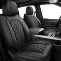 MIROZO Truck Seat Cover for Dodge Ram, Waterproof Ram Seat Cover Compatible with 2009-2025 RAM 1500 2500 3500 Truck Pickup Crew Quad Cab with Split Bench 40/60(Black,Full Set Curved Back)
