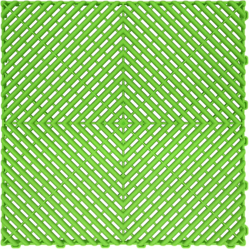 15.7"x15.7" Garage Flooring Tiles, Non-Slip Interlocking Plastic Garage Floor Mat, Garage Organization & Garage Storage, Vented Pattern (Sublime, 25PCS)