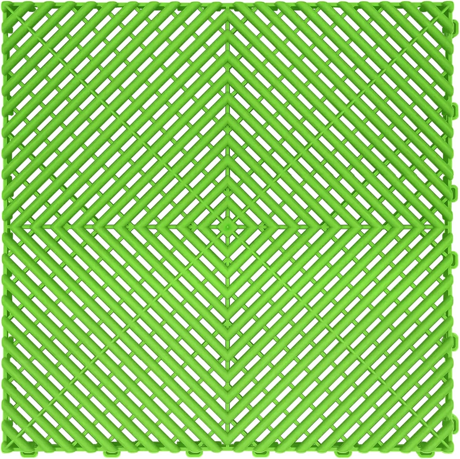 15.7"x15.7" Garage Flooring Tiles, Non-Slip Interlocking Plastic Garage Floor Mat, Garage Organization & Garage Storage, Vented Pattern (Sublime, 25PCS)