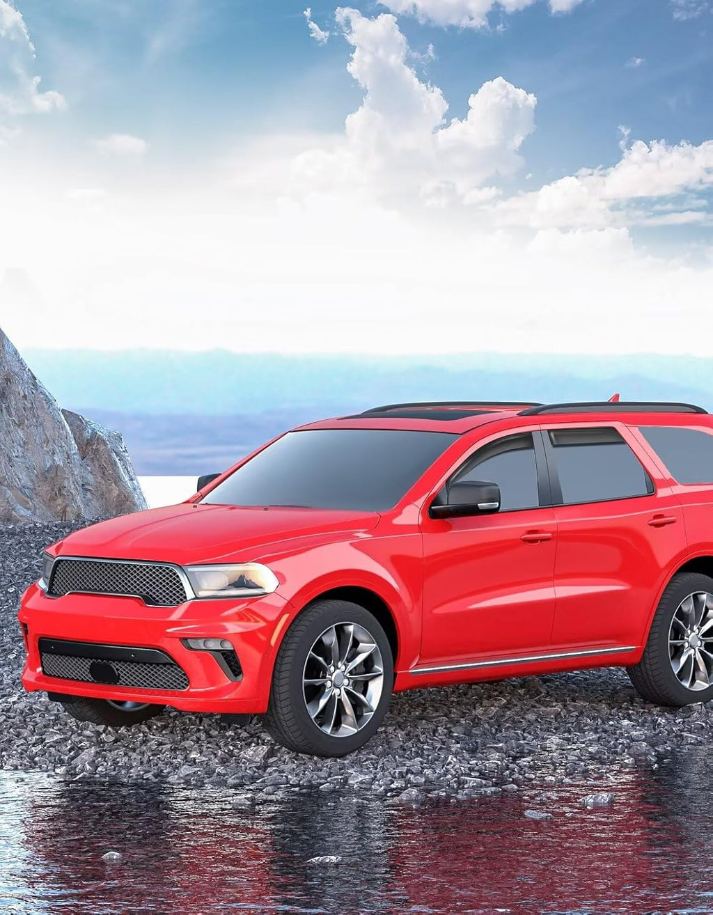 in-Channel Window Rain Guards Fit for Dodge Durango 2011-2025 Extra Durable Window Visors Window Deflectors Vent Visors Vent Shades Car Accessories-4 pcs 2-Q15