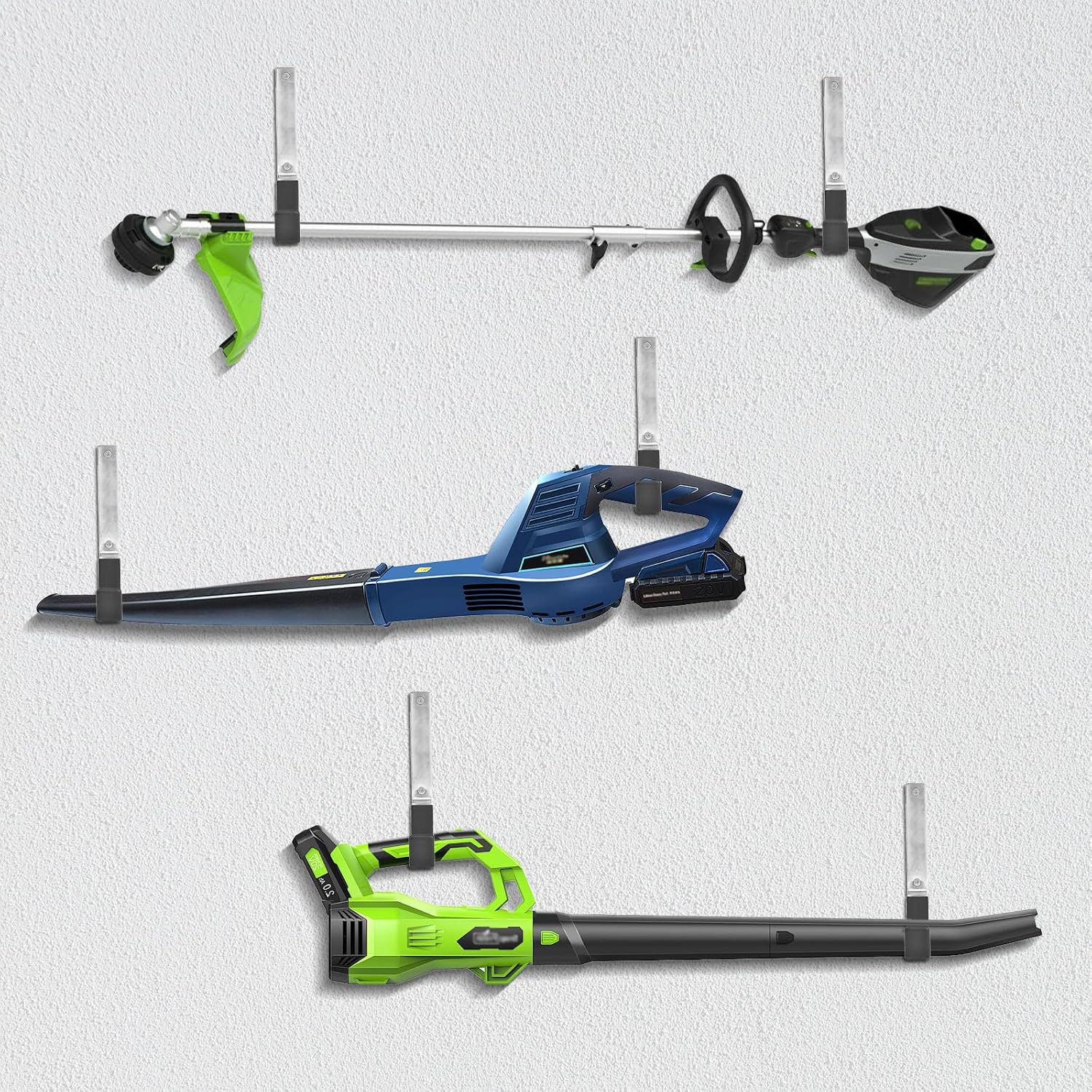 AccEncyc Heavy Duty Wall Mount Hooks - 2Pcs Steel Utility Hooks for Garage, Garden Tools & Hose Holder