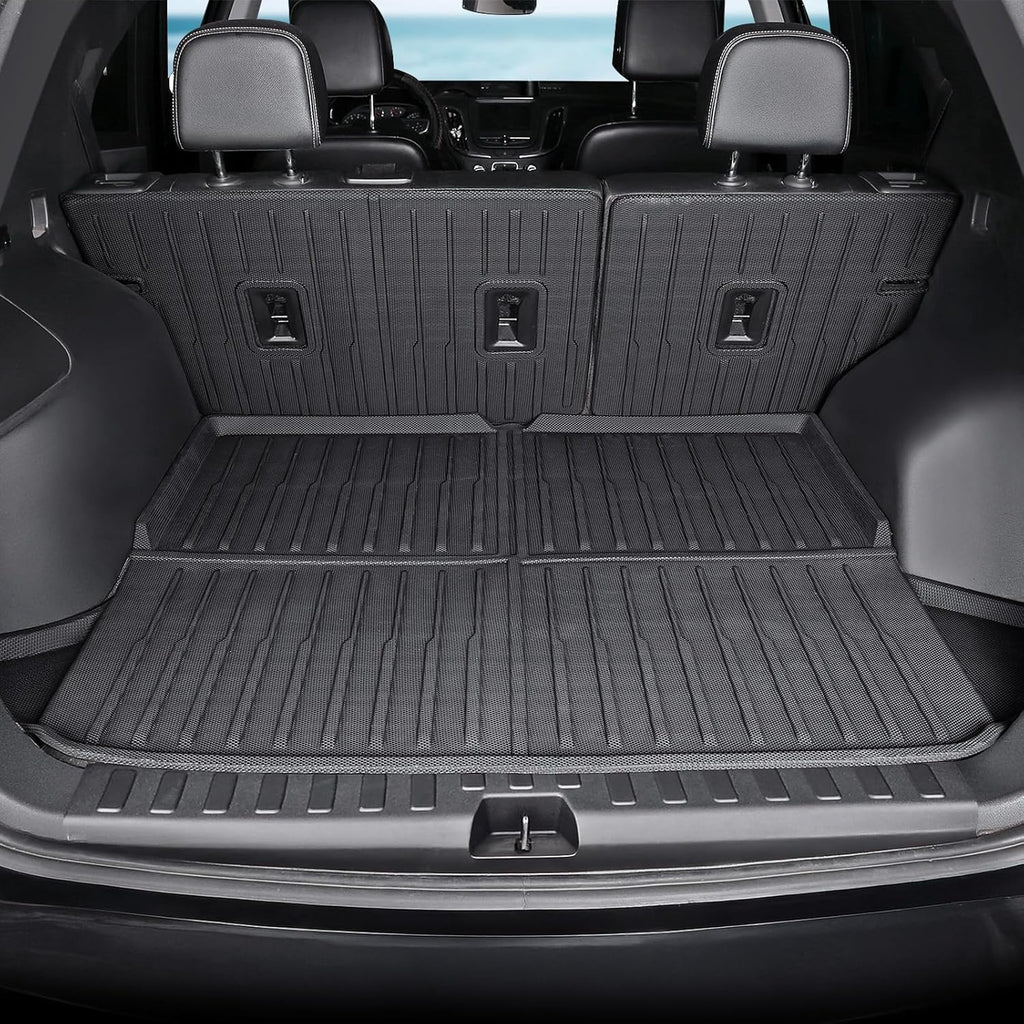Floor Mats Set Cargo Liner and Backrest Mat for for Chevy Chevrolet Equinox/GMC Terrain 2018-2024, All Weather TPE Full Mat Set Cargo Mat for Equinox Accessories