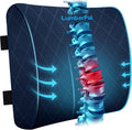 Lumbar Support Pillow for Office Chair Back Support Lumbar Pillow for Car, Gaming, Office Chair - Improve Sitting Posture & Back Pain Relief, Memory Foam, Adjustable Straps, Blue