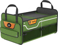 Foldable Waterproof Car Organizer with Non-Slip Traction Rope, 23.2”x13.8”x11.8” Heavy-Duty Trunk Organizer for SUV, Car Essentials List, Portable Vehicle Organizer,GREEN-M003