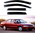 KPY Window Visor Compatible with Honda Accord Sedan 1994-1997, 4PC Rain Guard Side Window Vent Deflectors Tape-On Style, 1994 1995 1996 1997