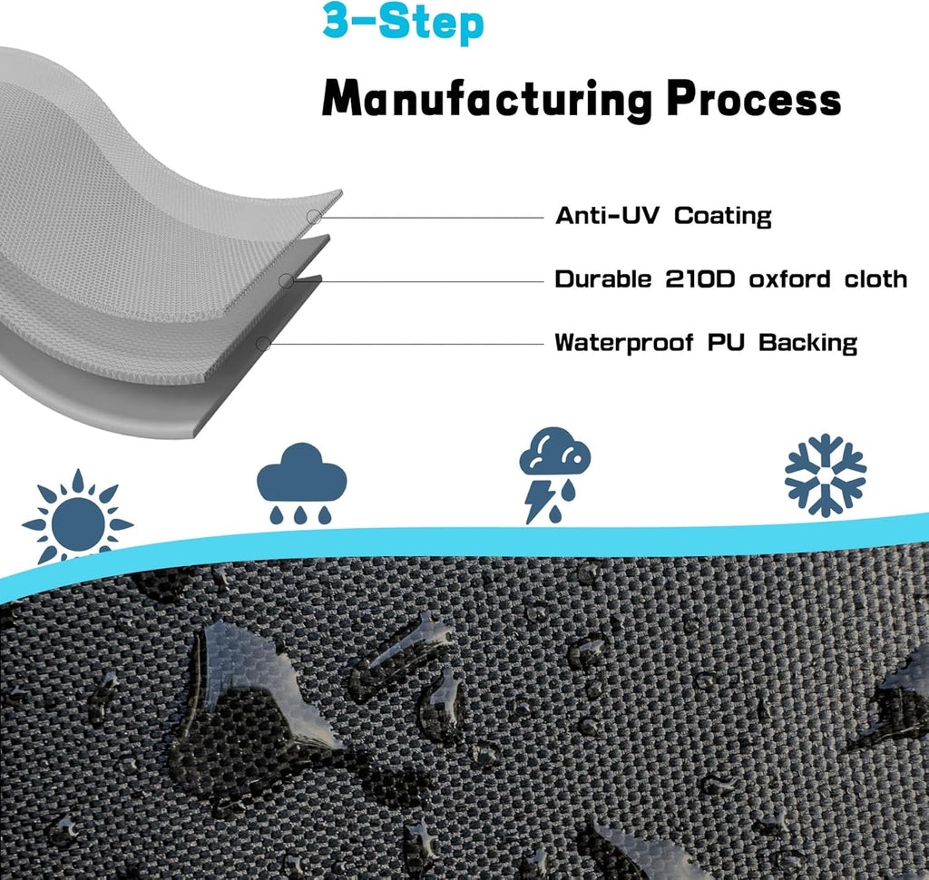 Motorcycle Cover All Season, Outdoor Storage Moped Covers, All-Weather Universal Waterproof Scooter Cover Fits up to 90.5" Motorcycles Vehicle