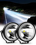 NAOEVO 4 Inch Round LED Pod Lights, 60W 6000LM LED Spot Off Road/Driving/Fog Lights for Truck Car ATV UTV Boat Motorcycle, 2-Pack (White)