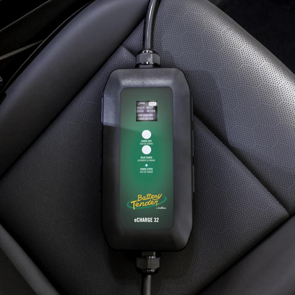 Battery Tender eCharge 32 AMP EV Charger - Level 1+2 Portable Electric Vehicle EV Car Charger - 022-3017-DL-WH