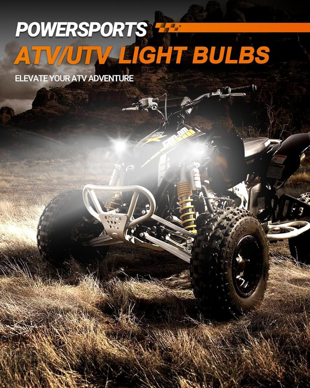 SEALIGHT X4I H7 Bulbs, 55000LM Super Bright H 7 Fog Bulbs with Adjustable Lock Ring, Cooling Fan, Plug and Play, Pack of 2