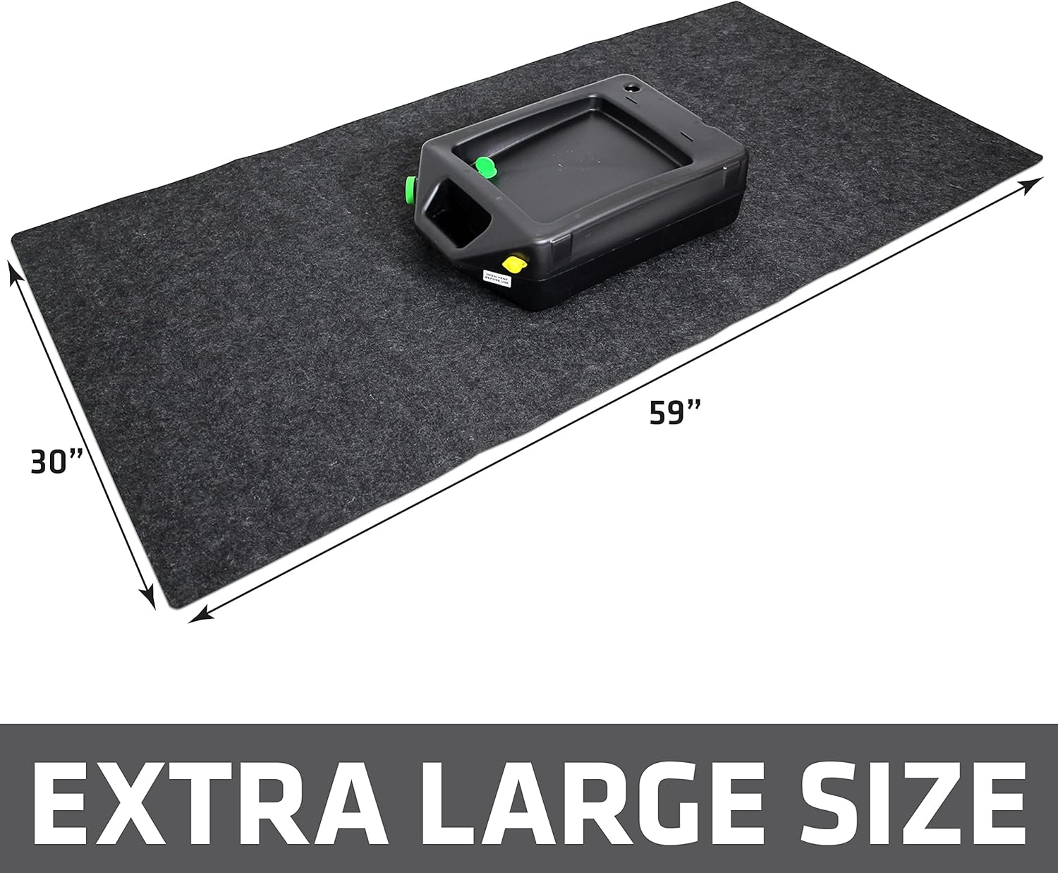 Armor All Premium Maintenance Mat Oil Spill Garage Floor Mat, (30" x 59") (2-Pack), Absorbent, Waterproof, Contains Liquids, Protects Garage Surface or Driveway, Reusable, Washable, Durable (USA Made)