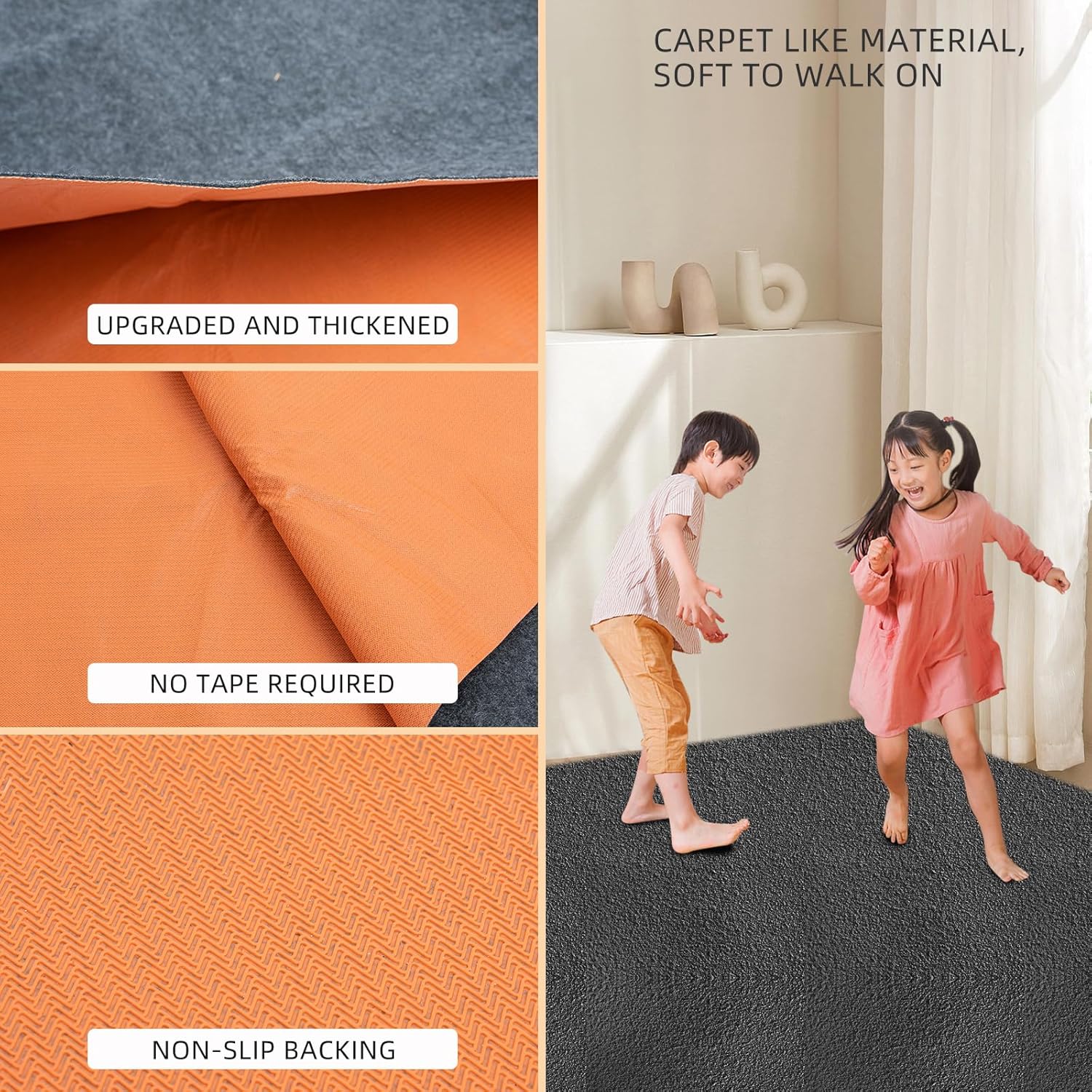Garage mats for Floor Upgraded, 17 x 7.4 Ft, Garage Floor mats for Under car, Oil Spill mat, Absorb Oil Quickly，Reusable, Protects Floor 3mm TPR Non-Slip Thickening