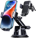 Car Phone Holder Mount, [Military-Grade Suction & Super Sturdy Base] 3 in 1 Universal Phone Mount for Car Dashboard Windshield Air Vent Car Mount for iPhone Android Smartphone GPS Navigator