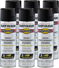 Rust-Oleum 7578838-6PK Professional High Performance Enamel Spray Paint, 15 Oz, Flat Black, 6 Pack