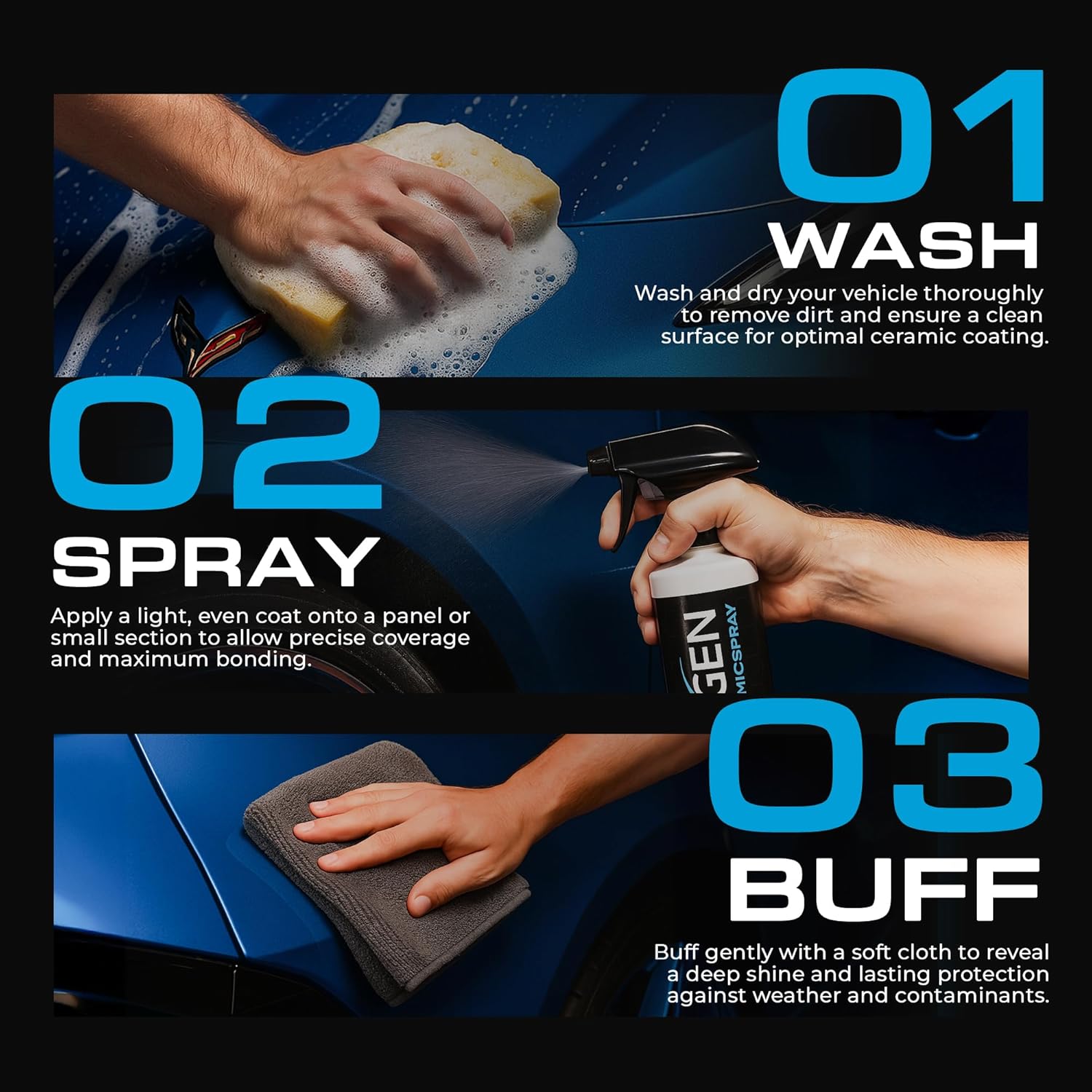 Nexgen Ceramic Spray Silicon Dioxide — Easy to Apply, Ceramic Coating Spray — Professional-Grade Protective Sealant Polish for Cars, RVs, Motorcycles, Boats, and ATVs — 8oz Bottle