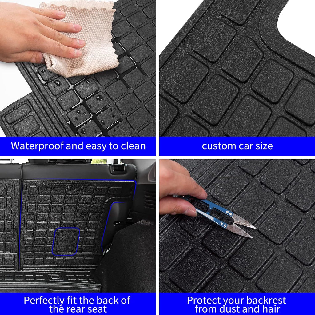 Rongtaod Cargo Mat Compatible with 2017-2022 Honda CRV Trunk Mat Cargo Liner Trunk Liner TPE All Weather Seat Back Cover Protector 2021 CR-V Accessories (Trunk Mats+Backrest Mats)