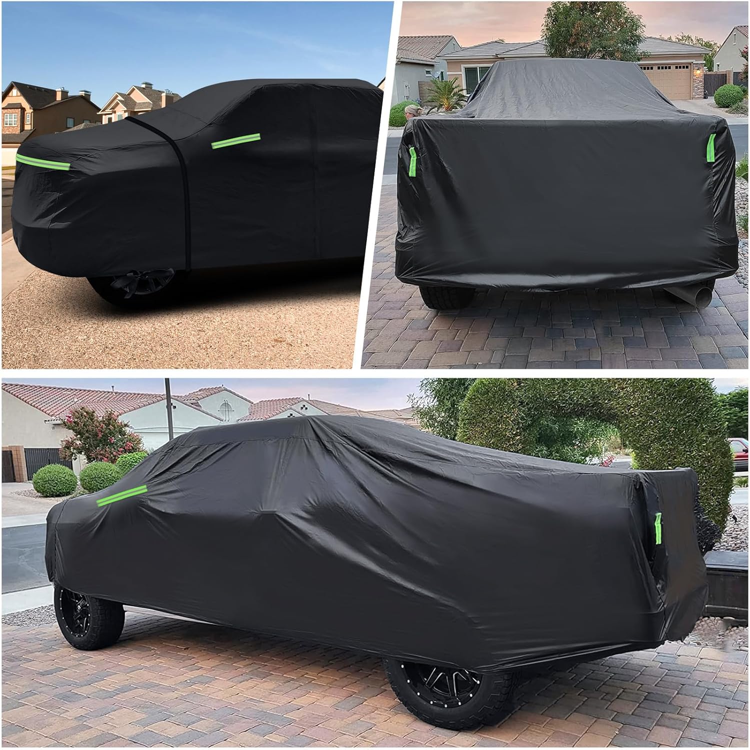 Truck Cover for Chevy Silverado Crew Cab Long Bed 8.3ft Heavy Duty Waterproof Car Covers with Zipper All Weather Full Pickup Cover Custom Fit 2000-2022 Chevy Silverado 2500 3500HD (UP to 266''L)
