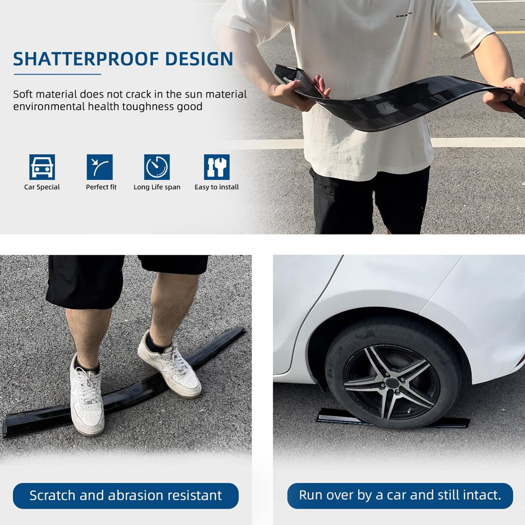 Set of 4 Front+Rear Smoke Sun/Rain Guard Outside Mount Tape-On Acrylic Window Visors Compatible with 07-14 Avalanche Suburban Yukon XL Silverado Sierra 1500 2500 3500 HD Crew Cab