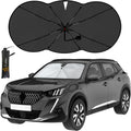 EcoNour Car Windshield Sunshade Umbrella | Foldable Car Umbrella Sun Shade Cover | Front Windshield Shade for Heat and UV Rays Protection | 240T Polyester Umbrella Sunshade | Large (57"x35")