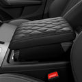 Car Center Console Cover pad PU Leather,Black Armrest Box mat, Vehicle Arm Rest Cushion Protector,Memory Foam napa Leather,Consoles Hand Rest Pillow(sizeC 15 x 10 x 2.2 inch)