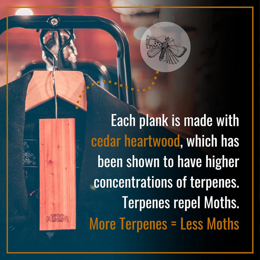 Dr. Killigan’s Moth Traps & Cedar Planks - Clothes Protection Combo – for Preventing and Eliminating Clothing Moths in Closets, Drawers & Storage