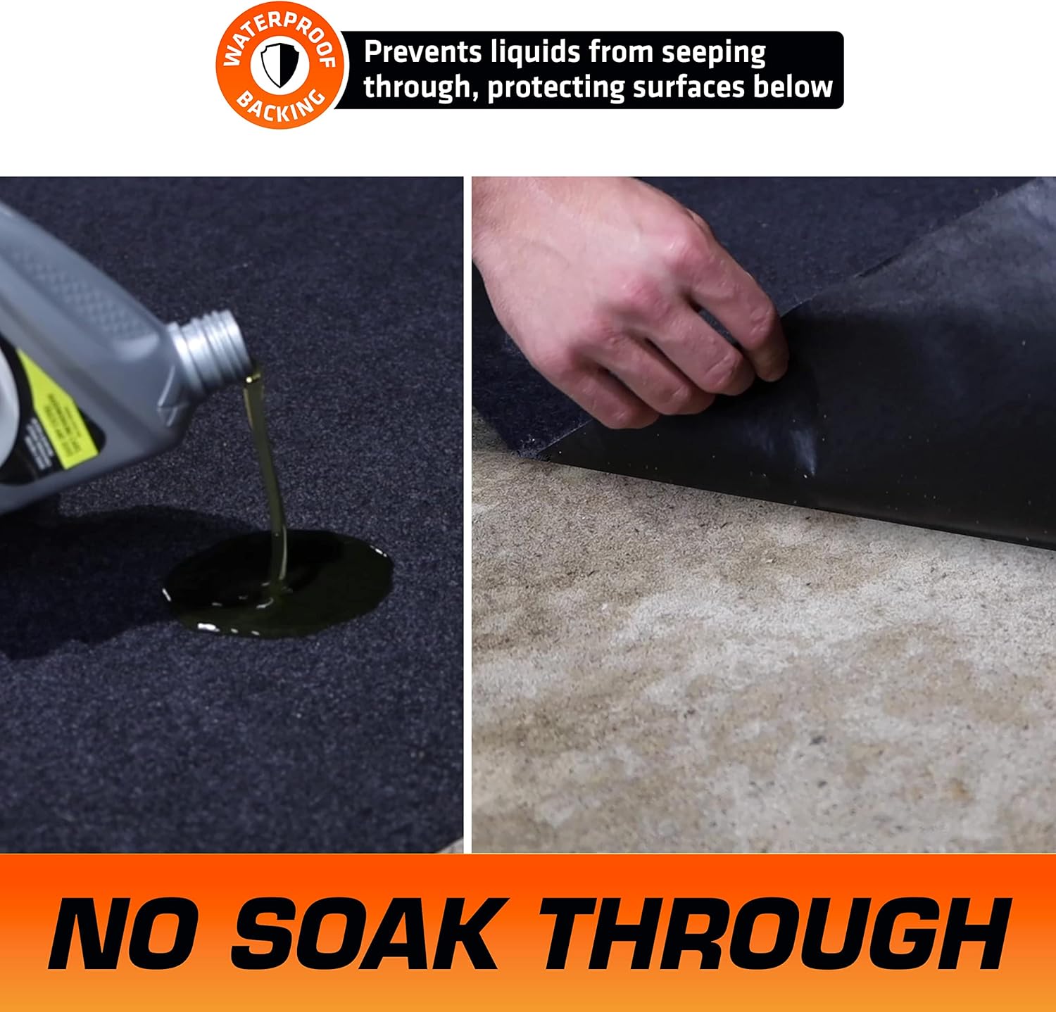 Armor All Premium Maintenance Mat Oil Spill Garage Floor Mat, (30" x 59") (2-Pack), Absorbent, Waterproof, Contains Liquids, Protects Garage Surface or Driveway, Reusable, Washable, Durable (USA Made)