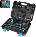 DURATECH 8-Piece Oil Filter Swivel Wrench Set, Wrenches Cover 2-3/4" to 5-1/4", 9" & 12" Adjustable Oil Filter Pliers, Universal 3-Jaw Removal Tool with 1/2" to 3/8" Adapter, Organized in Storage Case