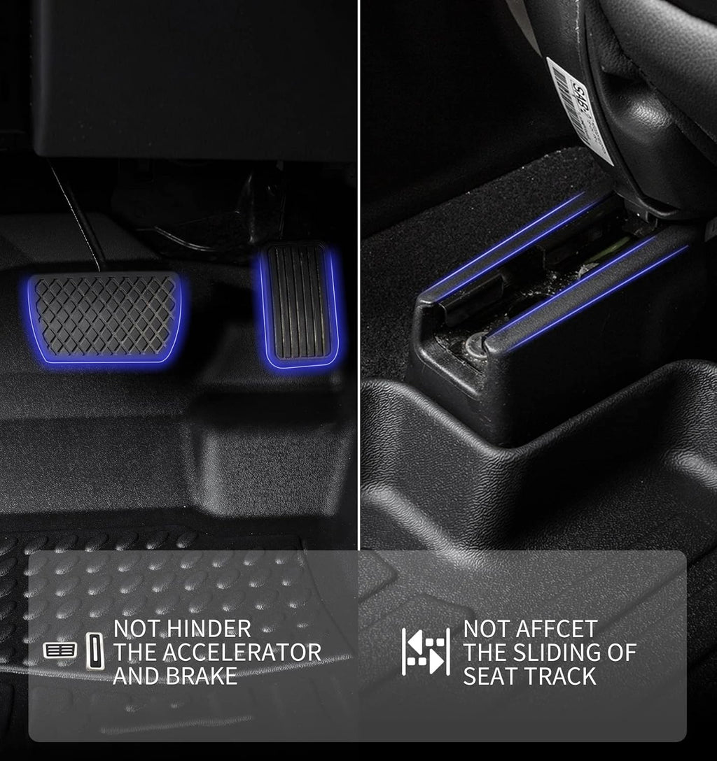 KELCSEECS Floor Mats Fits for 2026 2025 2024 2023 2022 Honda Civic Sedan Hatchback Si Sedan (Include 2nd Row with USB Port) All Weather Car Mats Honda Civic Floor Mats Accessories Black