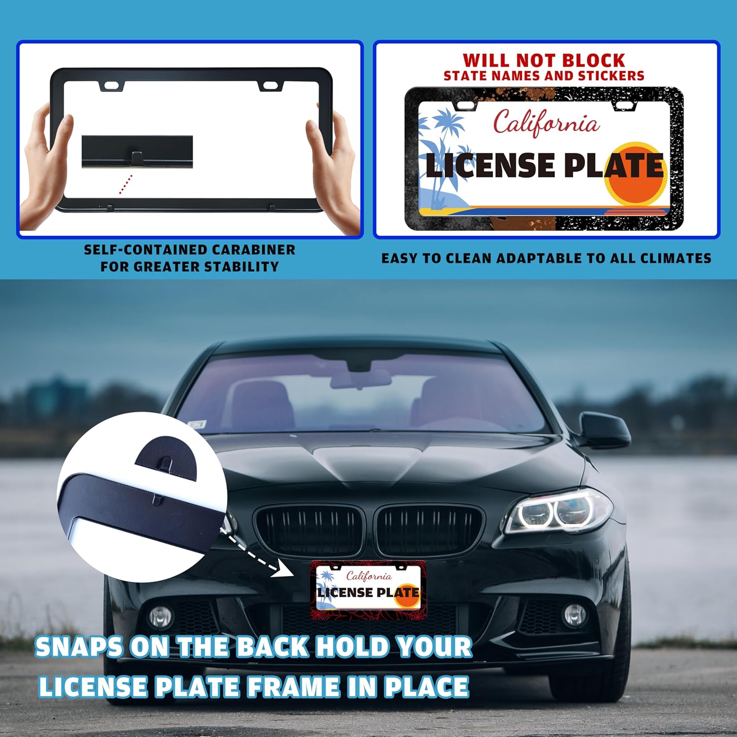Red Spider Web License Plate Frame Funny Cobweb Stainless Steel License Plate Holder for Front or Rear Car Tags for Car Decoration Accessories with Screws 6.3 X 12.2 in for Women Men