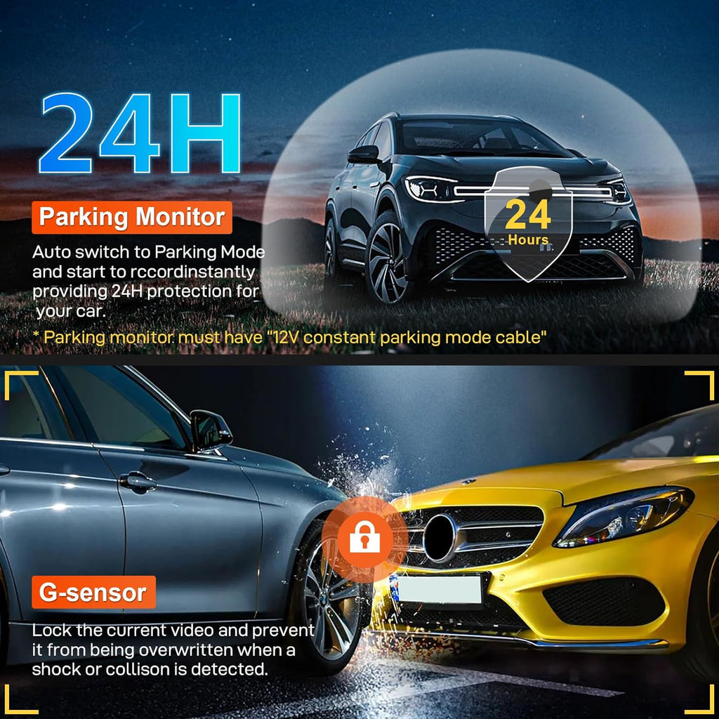 4K Dash Cam Custom fit for GMC Yukon, Yukon XL 2023 2024 2025 (Model A), SLE SLT AT4 Denali Ultimate, Integrated OEM Look, UHD 2160P Video, WiFi & App, G-Sensor, Easy to Install, 128GB Card