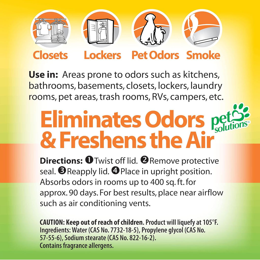 OdoBan Solid Odor Absorber Eliminator for Home and Small Spaces, Citrus Scent, 14 Ounces Each, 6-Pack