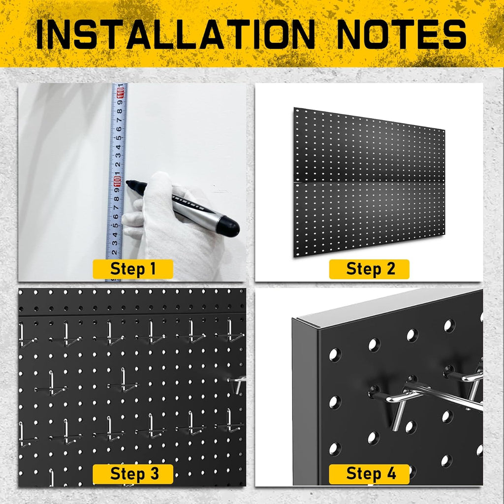100PCS Pegboard Accessories Organizer Kit,Paper Towel Holder,Closet Organizers and Storage - Easy Storage and Organization for Garage, Workbench,Shelves,Tools.(12x24 Inch Panels with Hooks)