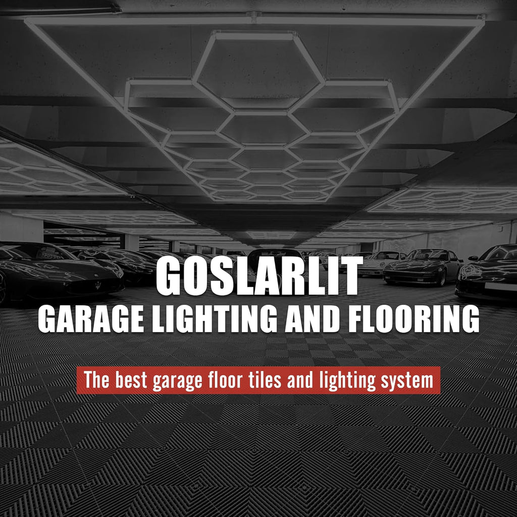15.7"x15.7" Garage Flooring Tiles, Non-Slip Interlocking Plastic Garage Floor Mat, Garage Organization & Garage Storage, Vented Pattern (red, 25pcs)