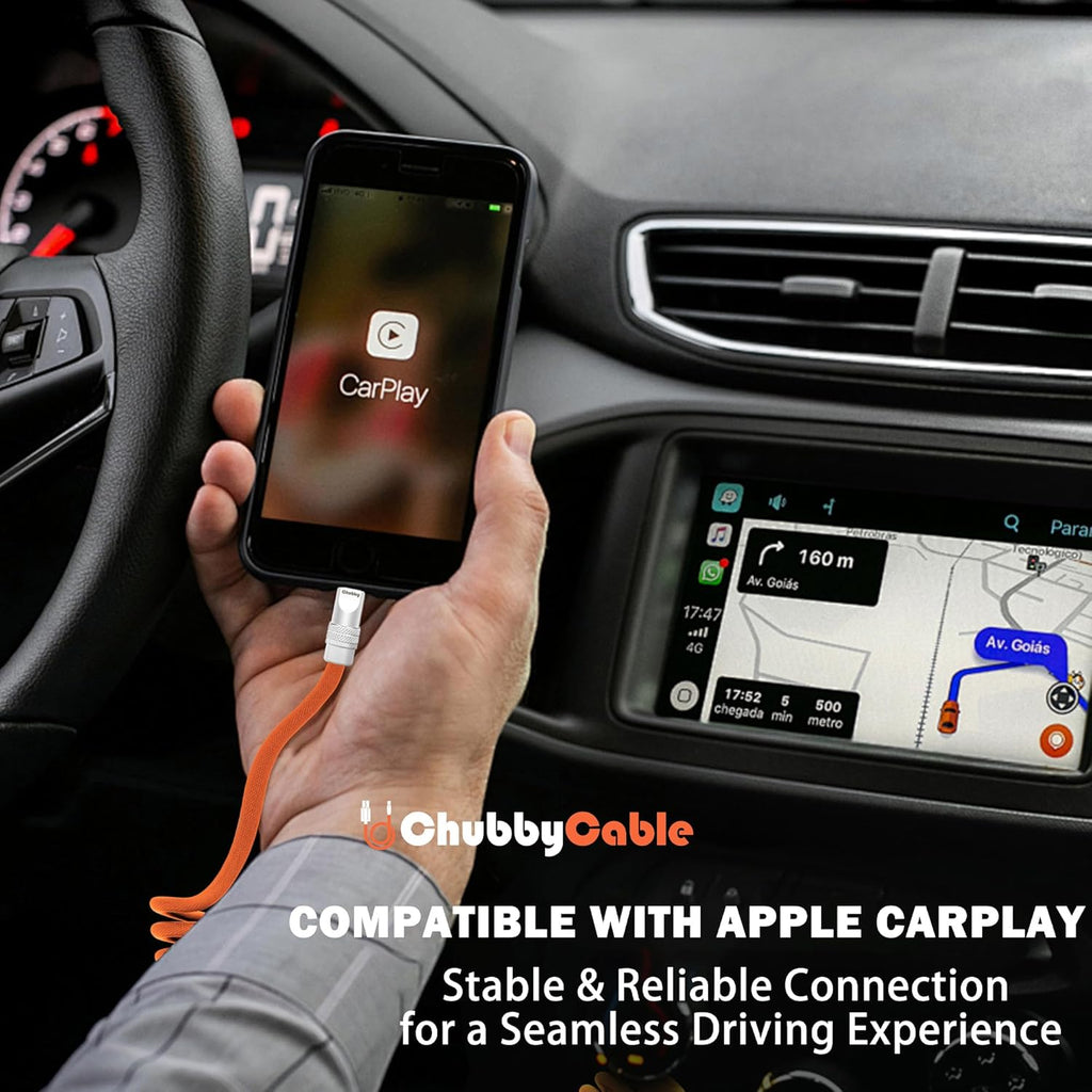 chubbycable Curly Chubby - Retractable Fast Charging Cable 240W Coiled Charger Cord for Car Durable USB-C Cable for Phones, Tablets and More, Purple, Type-C to Type-C, 1.3FT-2.3FT