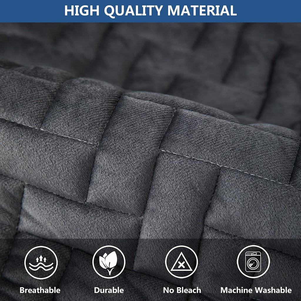 Eismodra Couch Cover,Sectional Couch Covers,Sofa Covers for 3 Cushion Couch,Anti-Slip Sofa Slipcovers for Dogs Cats Kids Loveseat Recliner L Shaped Armrest Backrest,Dark Gray 36''x47''(Only 1 Piece)
