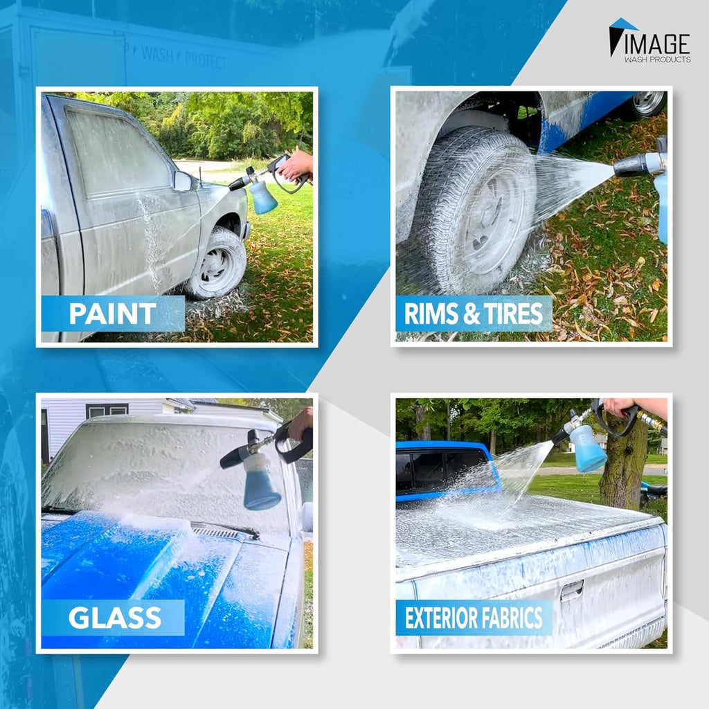 Image Wash Products - (1-Gallon Platinum Wash Car Soap – Car Wash Foam Soap for Foam Cannon & Pressure Washer | High Gloss RV/Truck Wash Soap | Bubble Gum Scent, Detailer Grade Car Soap
