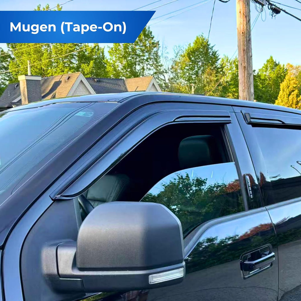 KPY Window Visor Compatible with Lexus ES 2013-2018, 4PC Rain Guard Side Window Vent Deflectors Tape-On Mugen Style, 2013 2014 2015 2016 2017 2018