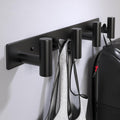 Wall Mounted Coat Rack-4 Hooks, Heavy Duty Stainless Steel Hook Rail for Towel Coat Hat Purse Bag Jacket, Towel Hooks for Entryway Bathroom Kitchen (Black 4 Hooks - 1 Pack)