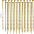 16 Inch Rebar Stakes (20 Pack) 1/2 Inch Diameter Galvanized Steel Ground Anchors Heavy Duty Anchoring Spikes for Speed Bump, Parking Curb and Tent