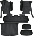 Floor Mats for Tesla Model Y（2021-2025） Custom Fit All Weather Cargo Liner Cargo Trunk，Full 360° Cabin Protection，GapZero Fit with TrackGuard Rail Protection (Does NOT fit 7-Seat & Juniper)