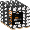 Xpose Safety 72" Heavy Duty Rubber Parking Stopper – Bulk Half Pallet 24 Pack Wheel Blocks for Garage, Driveway, or Ramp – Car Bumper Stop with White Reflective Strips – Removable Floor Mount