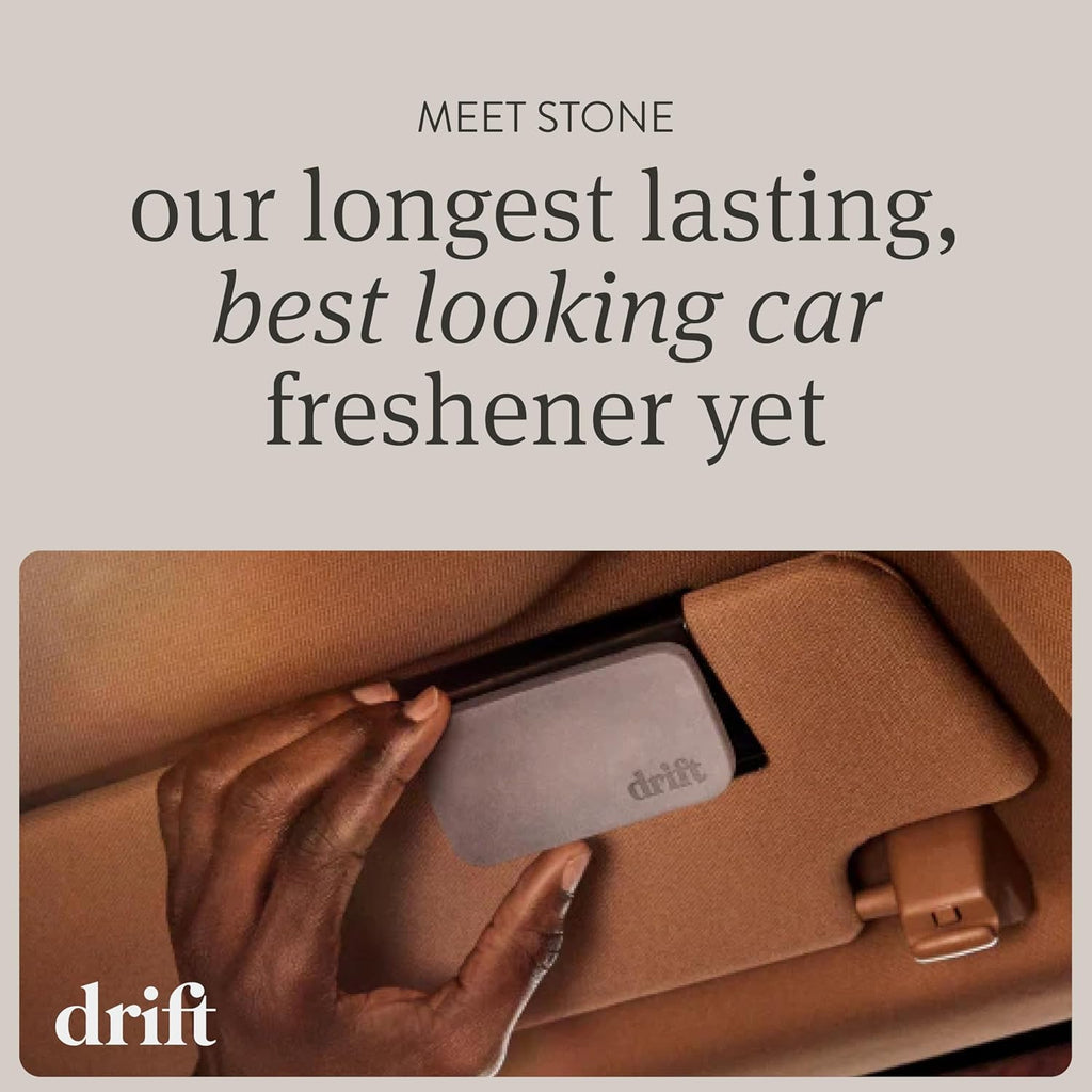 Drift Car Air Freshener - Stone Air Freshener - Car Odor Eliminator - Grove Scent Starter Kit