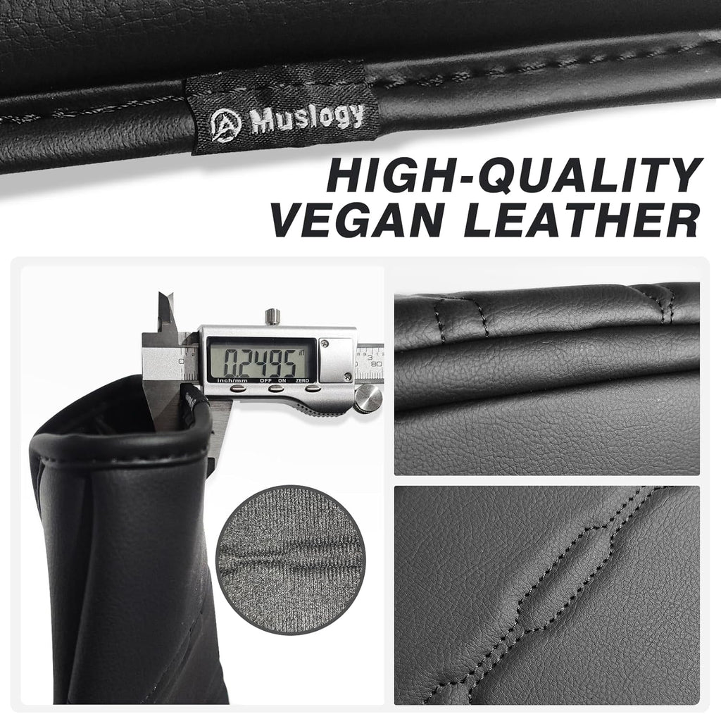 Muslogy Center Console Armrest Cover Compatible with Toyota Tacoma 2016-2023 Comfort Armrest Pad Arm Rest Cushion Vegan Leather Protector Regular Thick