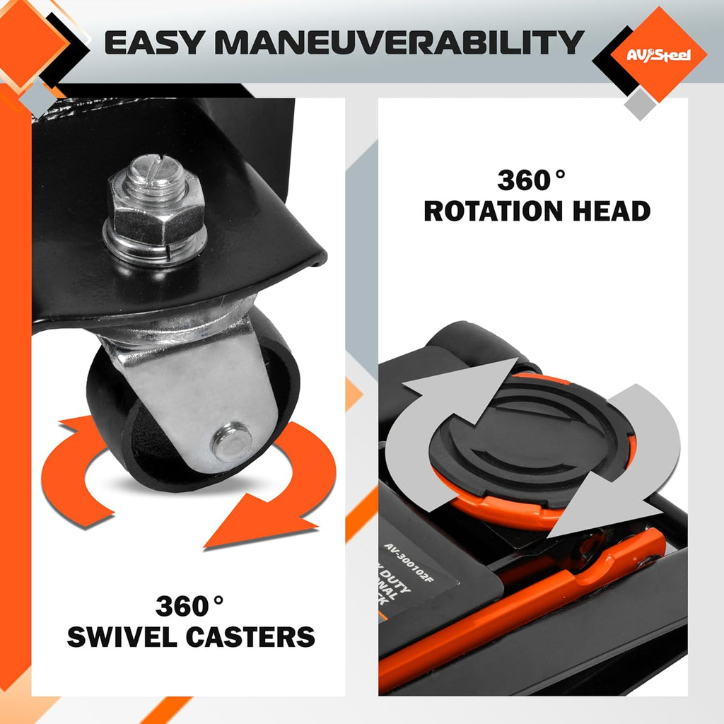 Low Profile Floor Jack 3 Ton (6600 lbs), Heavy Duty Hydraulic Jack for Car, Heavy-Duty Floor Jack with Dual Pistons Quick Lift Pump, Car Floor Jack with Lifting Range 3-1/8'' to 19-7/8''