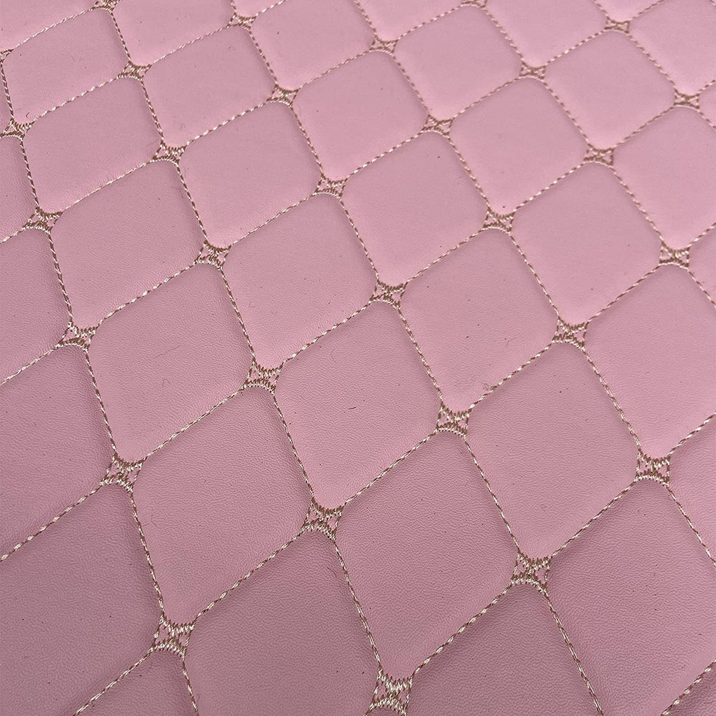 Custom All-Weather Protection Luxury Leather Floor Mats for Cars SUVs Trucks According Anti-Slip Leather Floor mats ﻿ (12,Pink)