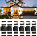 tewei 6 Pack Outdoor Wall Lights Dusk to Dawn Exterior Light Fixture, 3-Layer Black Outdoor Lights for House, IP65 Waterproof Up and Down Outside Porch Lights for Garage Patio, 3000K