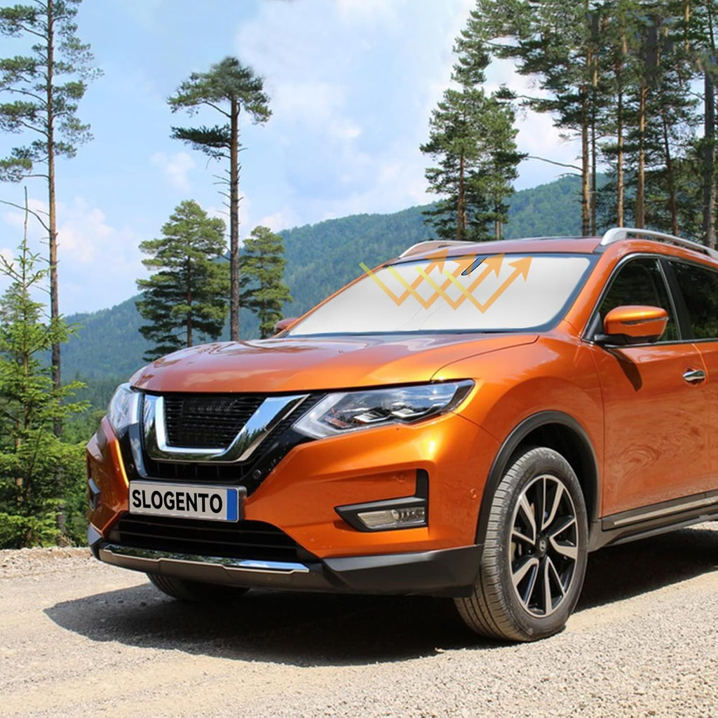Sun Shade for Rogue Sport Windshield Sunshades for 2017-2024 2025 Nissan Rogue Sport Accessories (Not for Rogue) Windshield Cover Front Window Shields 240T Sun Visor Protect Car Blocks UV Rays